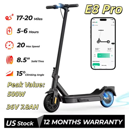 Foldable 500W 36V Commuter Electric Scooter Adult