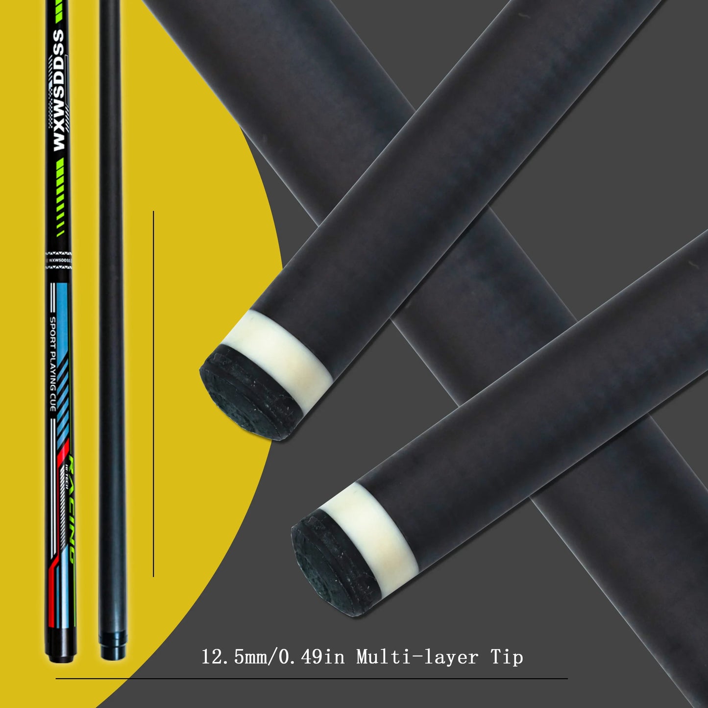 Premium Christmas Gift 12.5mm Carbon Fiber Pool Cue with Quick-Release Joint Professional Low Deflection Billiard Stick for Dad