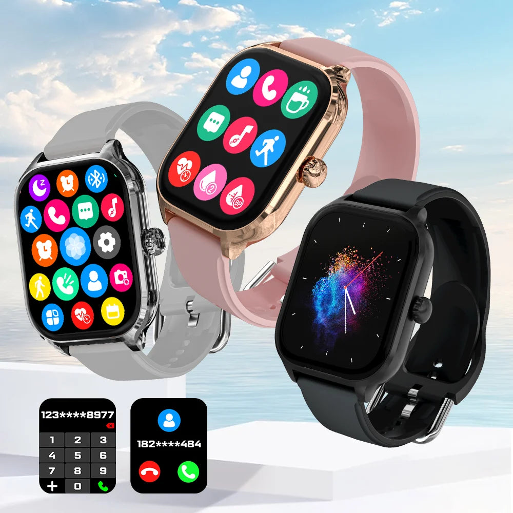 LAXASFIT H9 and H6 Smartwatch Dial to Answer Calls Calorie Tracking Heart Rate Blood Oxygen Monitoring Bluetooth Smart Watch