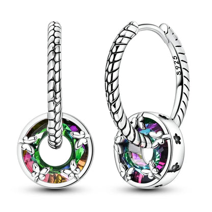 925 Sterling Silver Hoops Earrings Hypoallergenic Hoops Earrings With Zirconia Fashion High Quality Jewelry for Women Girls