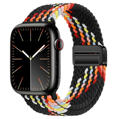 Geflochtenes Armband für Apple Watch 44mm 40mm 45mm 49mm 41mm 38mm Schnallenarmband iWatch Series SE 7 3 6 8 9 Ultra 2 Magnetisches Armband
