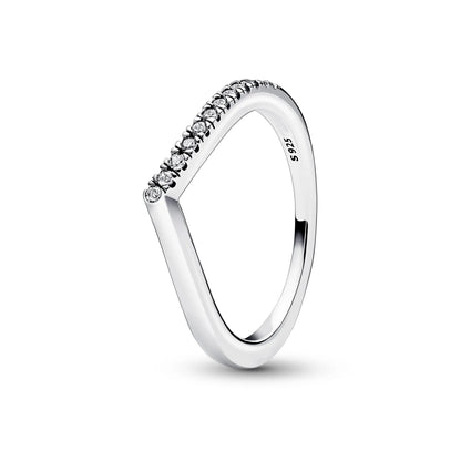New 925 Sterling Silver Rings Stackable Infinite Heart Red Enamel for Women Mom Original Silver 925 Wedding Ring Jewelry Gift