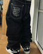 American Y2K 2025 New Baggy Wide Leg Black Jeans Overszied Women Street Casual Joker Denim Pants Couple Jeans Vintage Streetwear