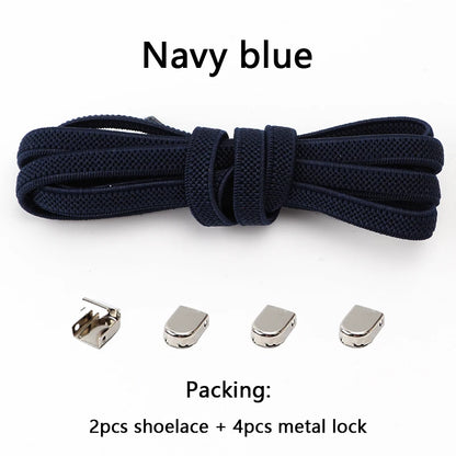 Gummiband-Schnürsenkel ohne Binden, Einheitsgröße für Erwachsene und Kinder, Sportschuh-Schnürsenkel, schnürsenkellos, flach, dehnbar
