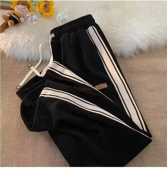 Women's Corduroy Wide Leg Pants – Asymmetric Out Door