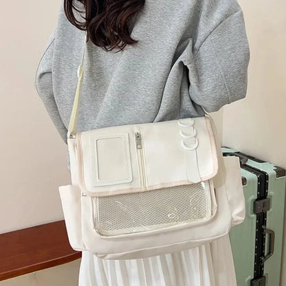 Bags for Girls New Transparent Itabag Shoulder Crossbody Bag  Badges Display Plate Ita Bag