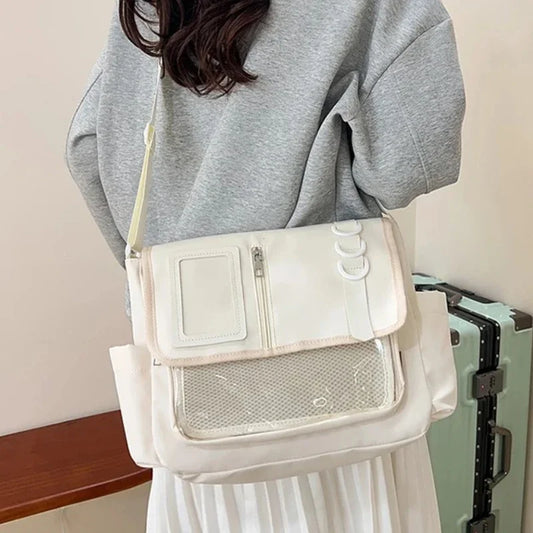 Bags for Girls New Transparent Itabag Shoulder Crossbody Bag  Badges Display Plate Ita Bag