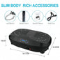 Black vibration plate with accessories on a white background