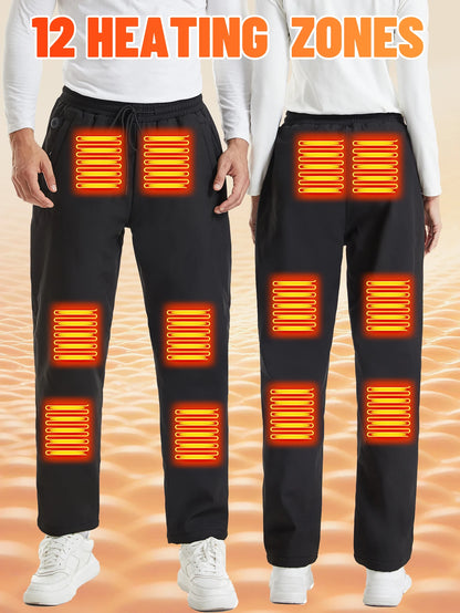 USB Electric Heated Winter Pants Thermal Hiking Ski Sports Warm Wearable Heating Technology for Outdoor Camping Trekking