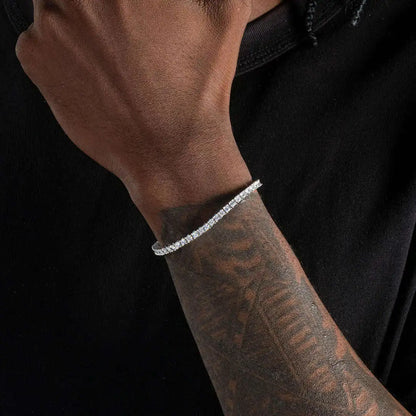 S925 Sterlingsilber Hochwertiges Modisches D-Farbe VVS1 Voll-Moissanite Tennisarmband für Frauen Hochzeitsverlobungsschmuck
