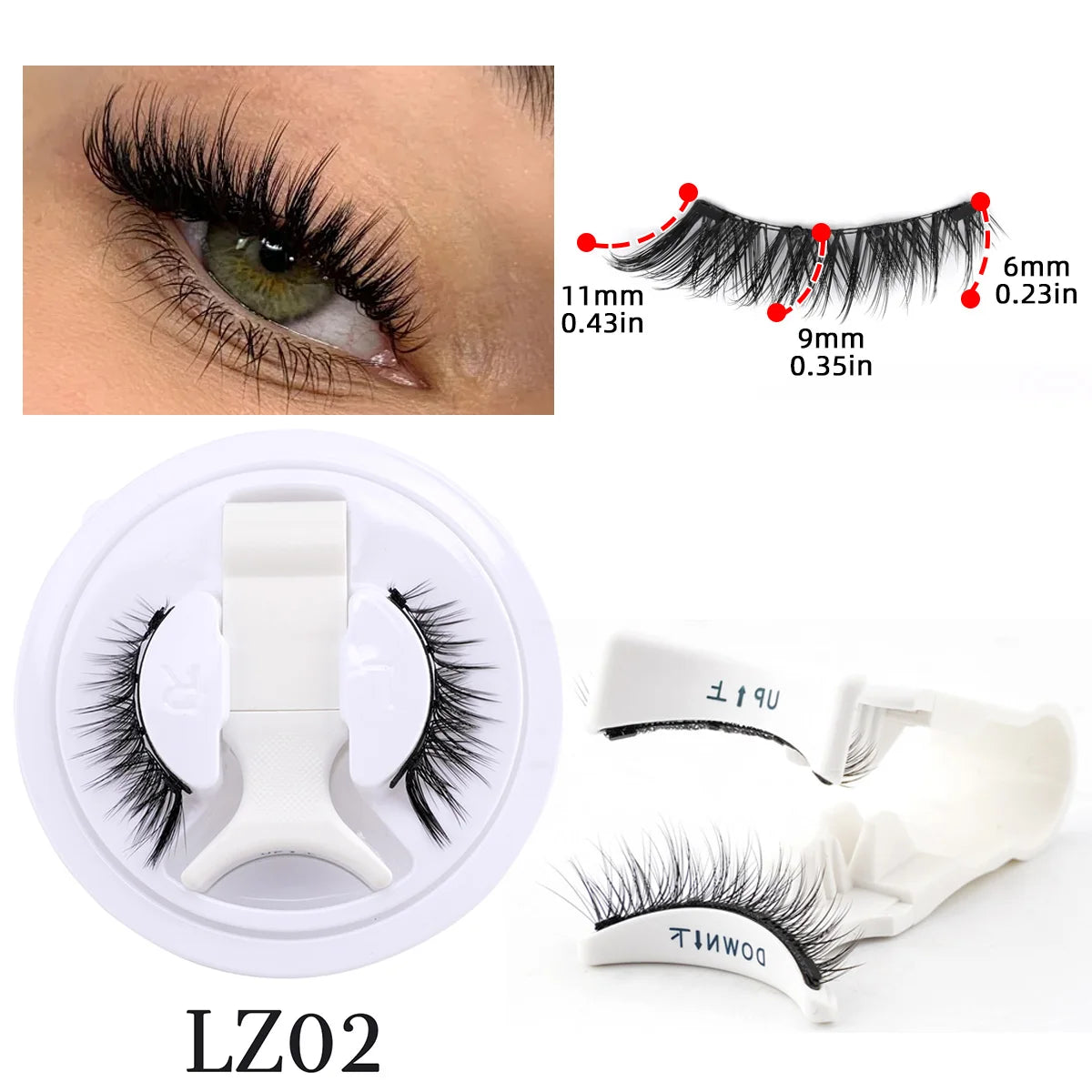 Heiß 1 Paar magnetische Wimpern, handgefertigt, flauschige Nerz-Imitat-Wimpern, wiederverwendbare natürliche falsche Wimpern und magnetische Pinzetten Set Make-up