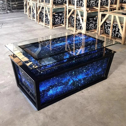 Luminous Tempered Glass Coffee Table Custom Color & Size