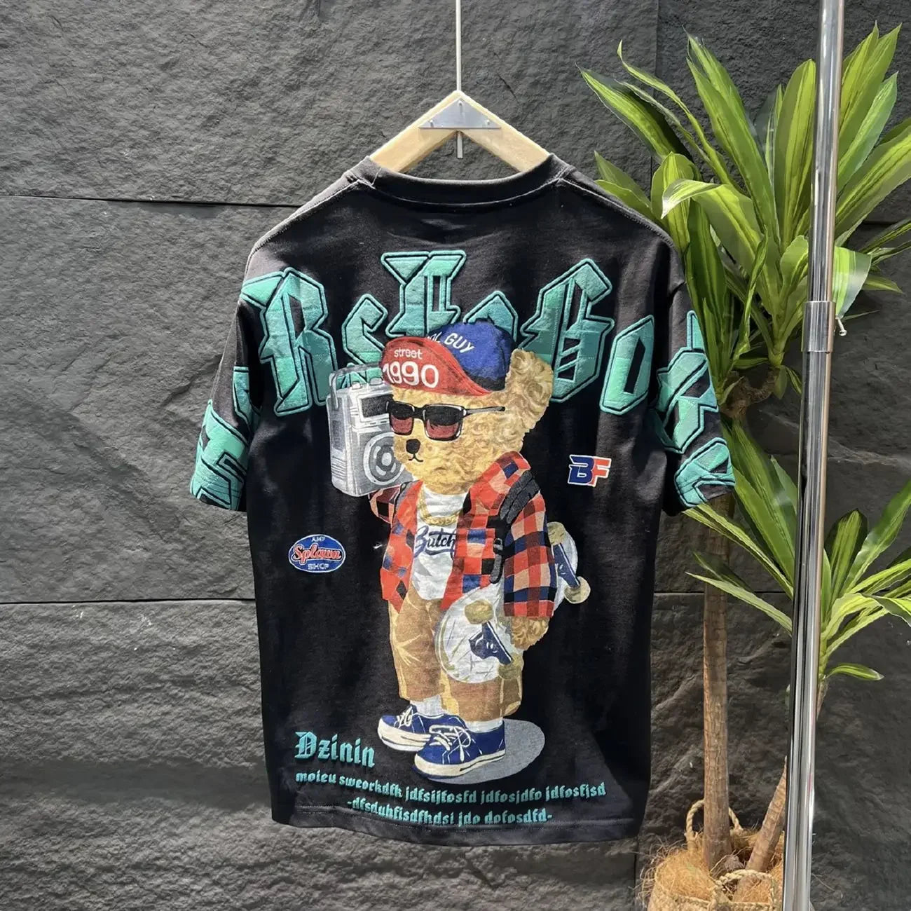 Herren T-Shirts Rock Tops Aquarell Herren T-Shirt Baumwolle Hip Hop 100% Baumwolle Polyester Trend Freizeit XL Koreanische Kleidung Cool