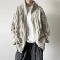 Men's Vintage Stand Collar Zipper Knit Cardigan