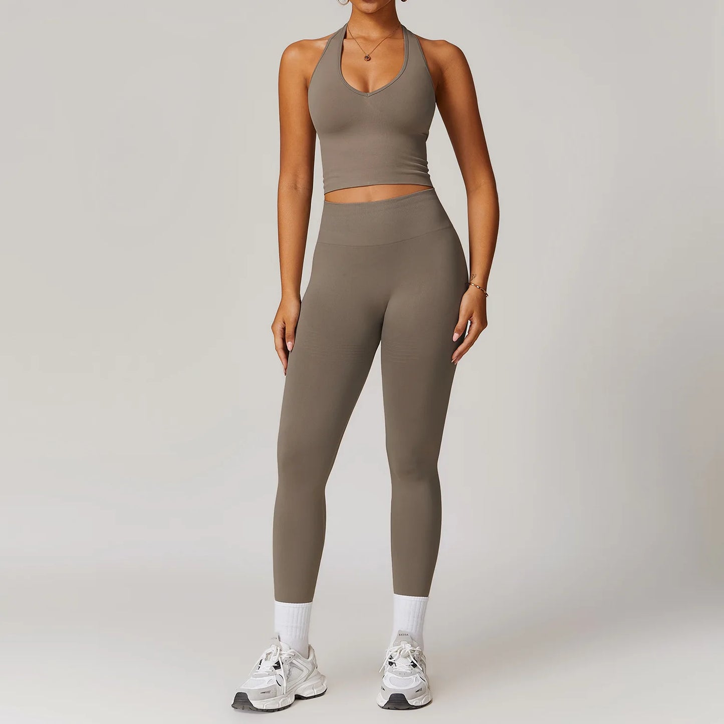 2/3/4PCS Yoga Set Gym Clothes Sportswear Seamless Yoga Suits For Women Fitness Long Sleeved Tracksuits Sports Bra Gym Leggings