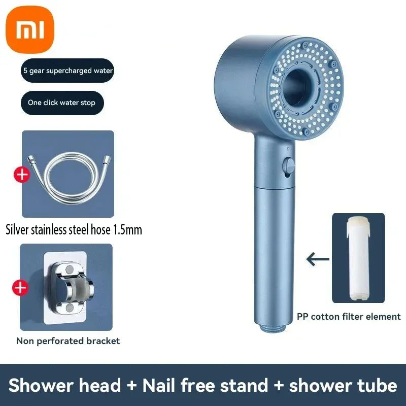 Xiaomi 5 Modes Shower Head High Pressure Showerhead Filter Rainfall Faucet Tap Bathroom Bath Home New Mijia Bathroom Accessories