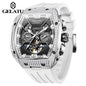 GELATU Skeleton Automatic Watch – Silicone Dual Calendar