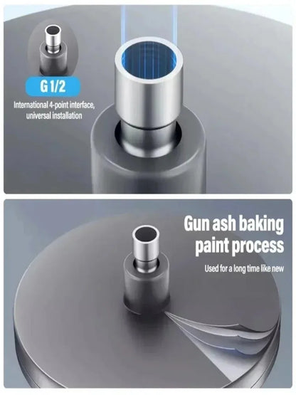 New 230mm Big Panel Showerhead 6 Mode Supercharge Rainfall Shower Head High Pressure Top Rain Shower Faucet Bathroom Accessories