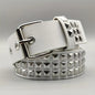 Fashion New Square Bead Rivet Belt Metal Pyramid Belt Men and Women Punk Hardware Jeans Belt Y2K Belt Designer Belt Women's Belt