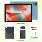 BAKEN 10-Zoll Android 15 Tablet, Quad-Core-Prozessor, 12 GB (3+9 Erweiterung) RAM + 64 GB Speicher, 5G WiFi, 1280*800 Dual-Kameras