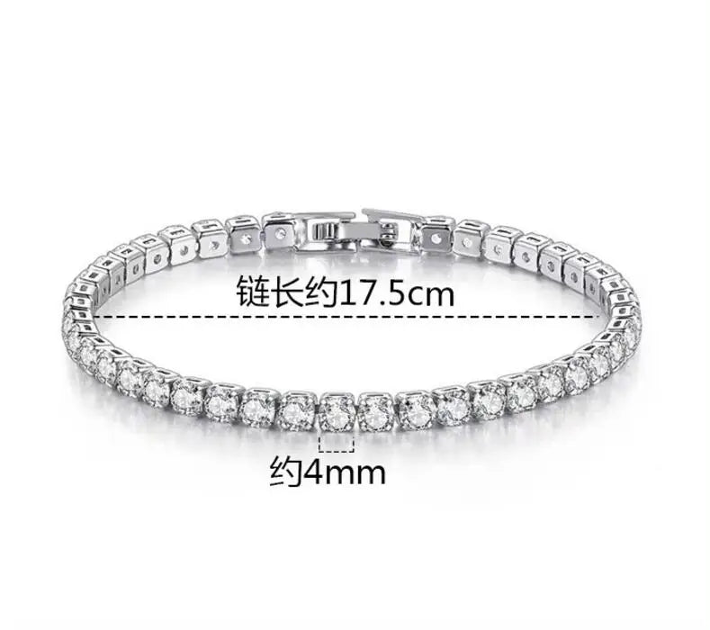 D VVS1 Moissanite Tennis Bracelet Original s925 Sterling Silver 2mm/4mm/5mm Full Diamond Bracelets for Women Man Gift
