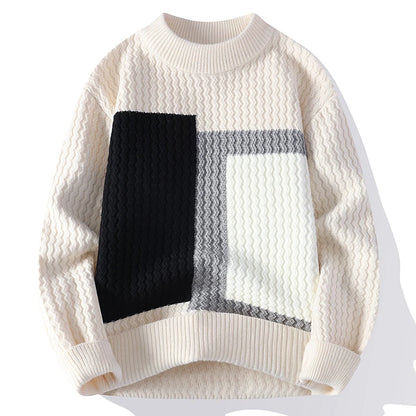 Twist Turtleneck Sweater Men Top Quality Mens Christmas Sweaters Thick Warm Handsome Pullover Man