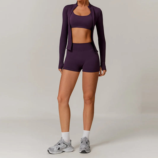 Women's Seamless Yoga Set – 2/3 Piece Gym Suit