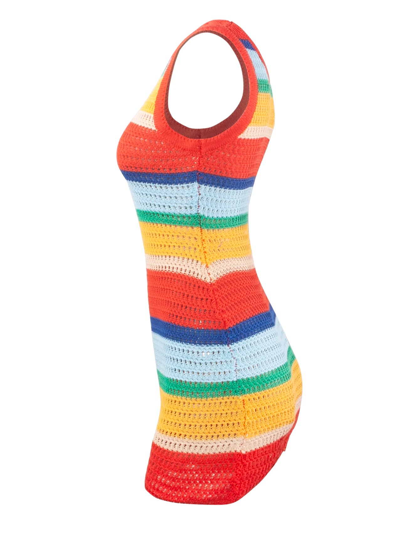 Women's Sleeveless Knit Mini Bodycon Dress Streetwear