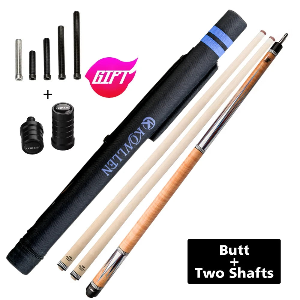 ZOKUE Carom Stick Professional Carom Billiard Cue Korean 3 Cushion Billiard Cue Carom Taper 12mm Tip 142 cm Libre Cue with Case