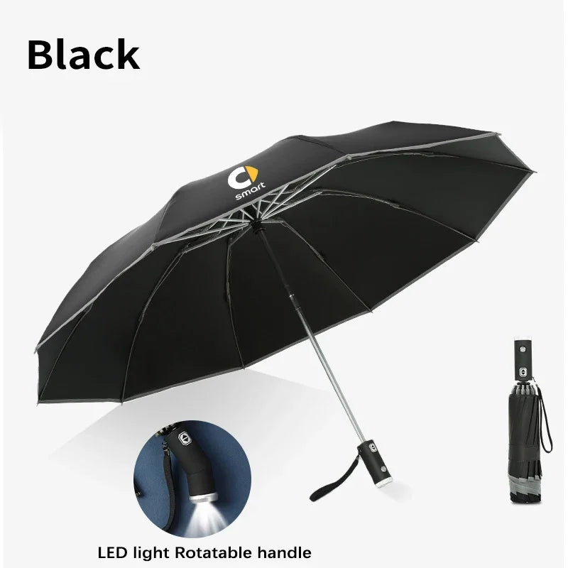 For Smart Eq Fortwo Forfour 453 451 452 450 454 Roadste Car Fully Automatic Reflective Sun Umbrella Folding Sunshade Accessories