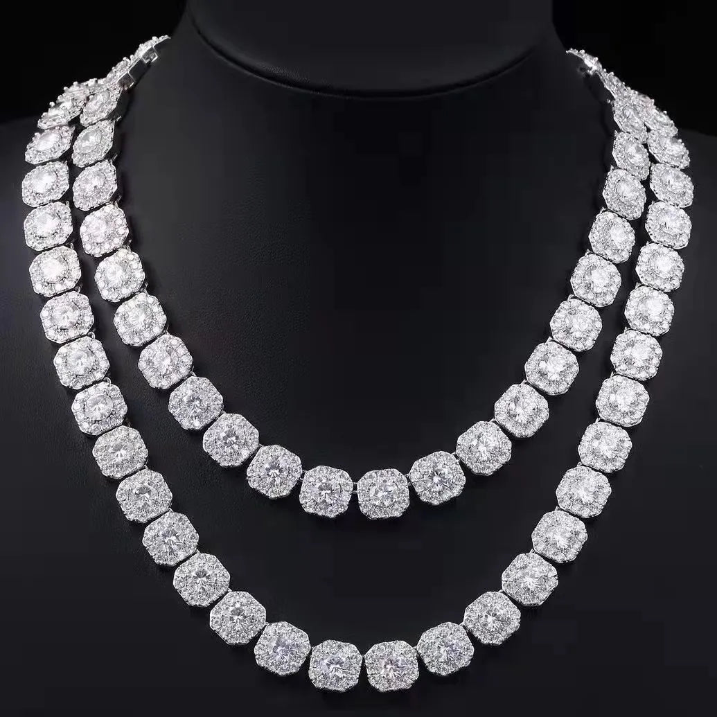 10mm Full Moissanite Diamond Cuban Chain Bracelet Hip Hop Jewelry S925 Silver Bracelets Pass Tester with Gra for Men Women