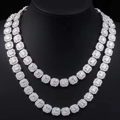 10mm Full Moissanite Diamond Cuban Chain Bracelet Hip Hop Jewelry S925 Silver Bracelets Pass Tester with Gra for Men Women