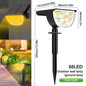 Outdoor 72/68 LED Solar-Landschaftsstrahler IP65 Wasserdichtes Solarlicht mit 3 Modi Solar-Gartenbeleuchtung für den Außenbereich