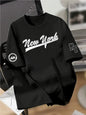 New men's summer design letter print soft and breathable round neck T-shirt summer outdoor street quick drying top