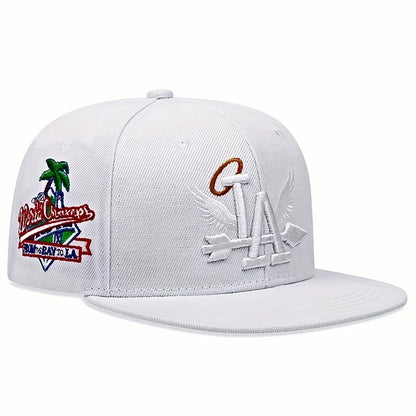 Fashion Unisex LA Embroidery Baseball Caps Los Angeles Snapback Hat Angel Wings Hip Hop Caps Outdoor Adjustable Casual Sun Hats