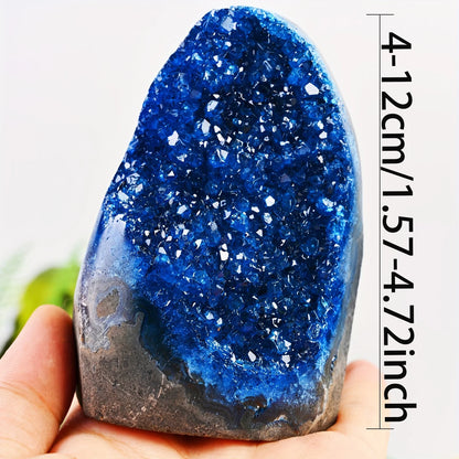 Uruguayan Blue Quartz Geode Cluster | Home Office Decor