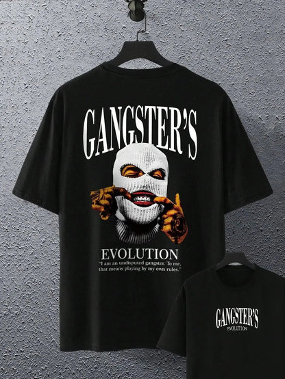 Heiß begehrtes neues Herren T-Shirt mit Porträtmuster, aus Polyester, Hip-Hop, luxuriös, atmungsaktiv, Rundhals, Outdoor, Street Casual Top