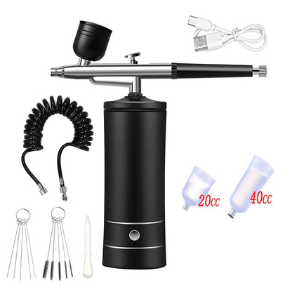 Airbrush Nail Art Painting Kit with Compressor Mini Airbrush for Nail Art Cake Painting Portable Hand Sprayer Gun Airbrush Nail