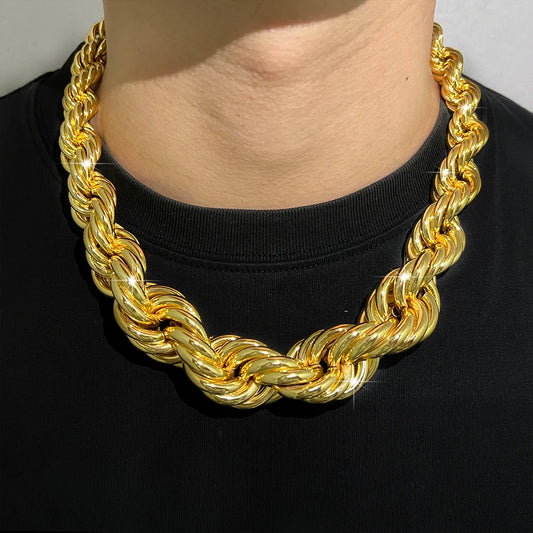 Rope Chunky Chain Unisex Jewelry – Gold Silver Color