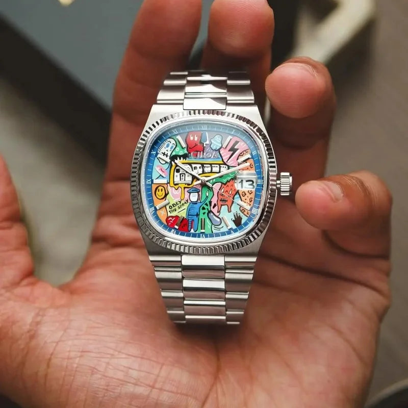 Quadratische Retro-Uhr für Herren – Luxuriöse wasserdichte Quarzuhr aus Edelstahl, minimalistische Anzuguhr als Geschenk
