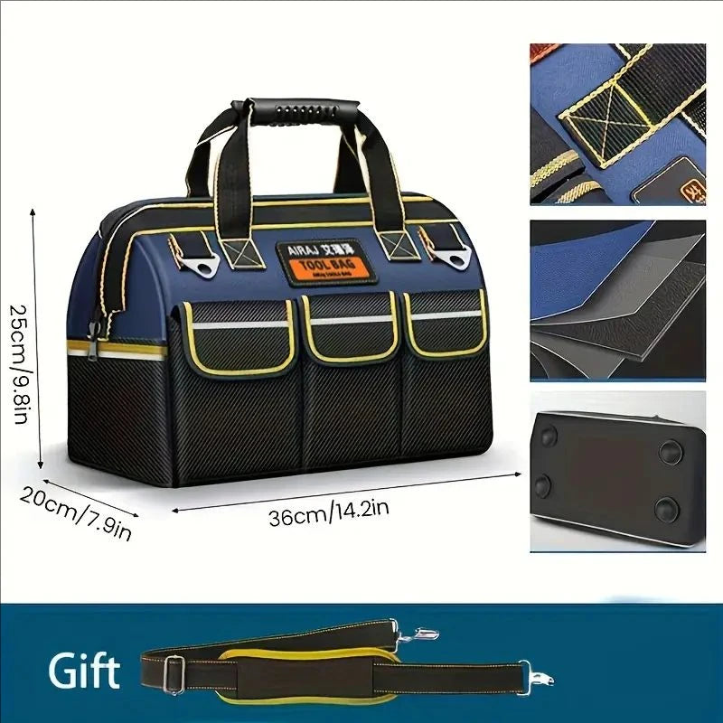 AIRAJ Multifunktionale Werkzeugtaschen 1680D Oxford-Gewebe Elektrikertaschen Wasserdicht und verschleißfest Hochleistungs-Aufbewahrungstaschen