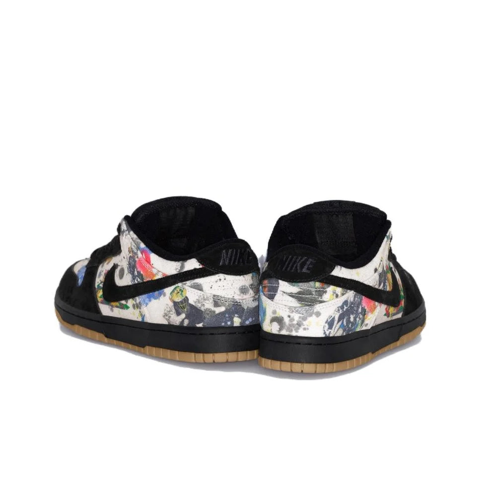 POIZON Nike Dunk SB 'Rammellzee' Low top Skateboard Shoes Unisex Black Multicolor FD8778-001