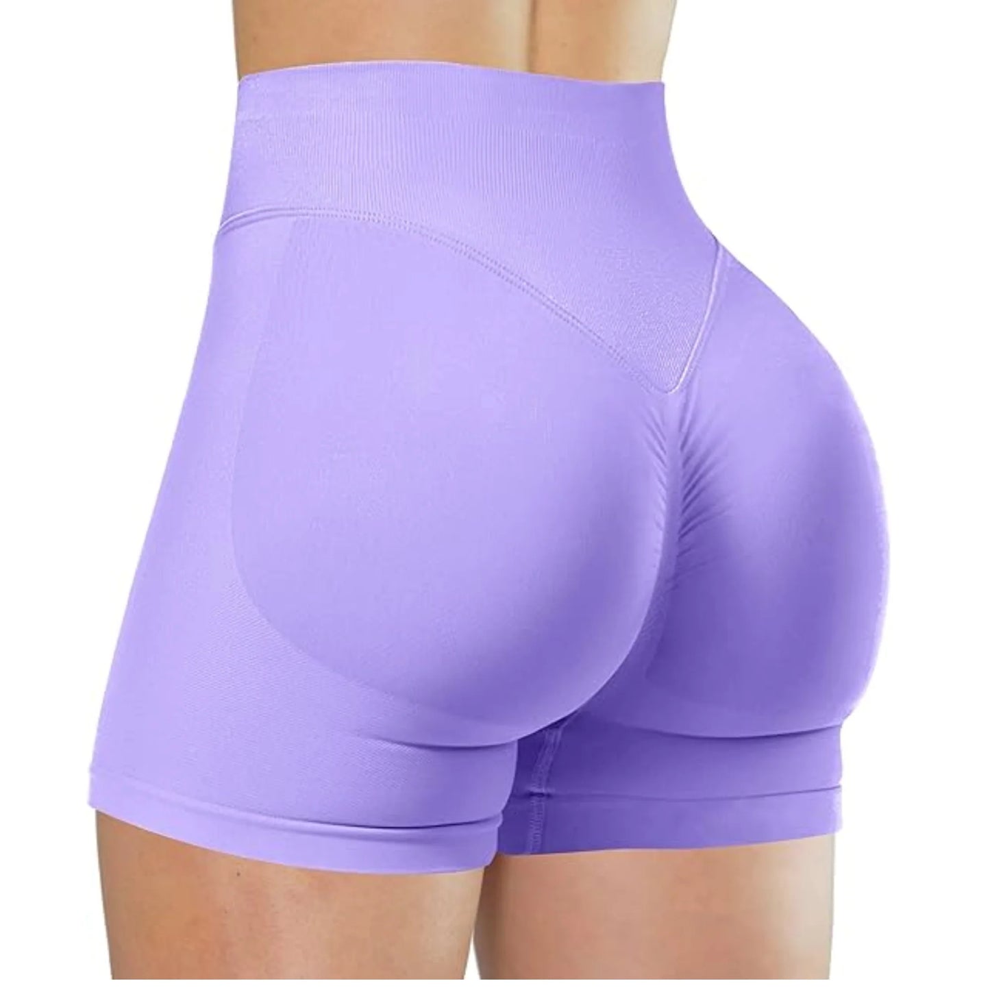 Women's Summer High Waist Yoga Shorts | Solid Color Running Fitness
