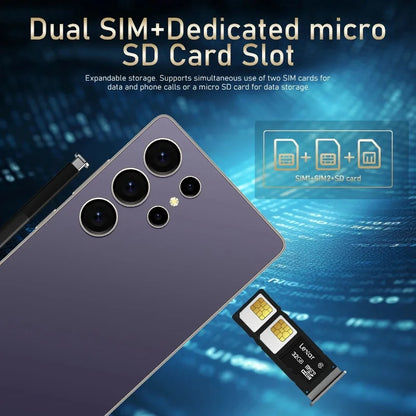 Global Vision S25 Ultra Smartphone 5G Android 12 8GB RAM 512GB ROM 6,8 Zoll Telefon 1920x1080HD 24+48MP 4 5G Netzwerk Mobiltelefone