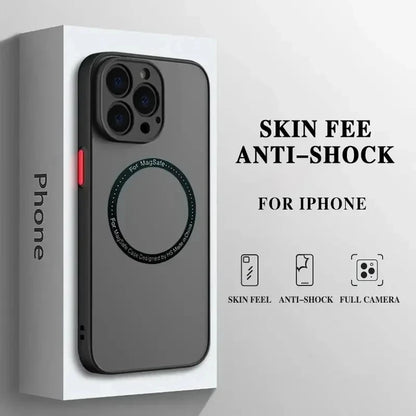 Armor Magnetic Magsafe Wireless Charge Case On for iPhone 16 15 14 13 11 12 Pro Max 13 Mini 14 Plus Cover Funda