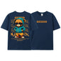 Cotton Fashion Bear Pattern Printed Men Women T Shirt Hip Hop Loose Tops Breathable Comfortable Casual Oversized Couple Clothing