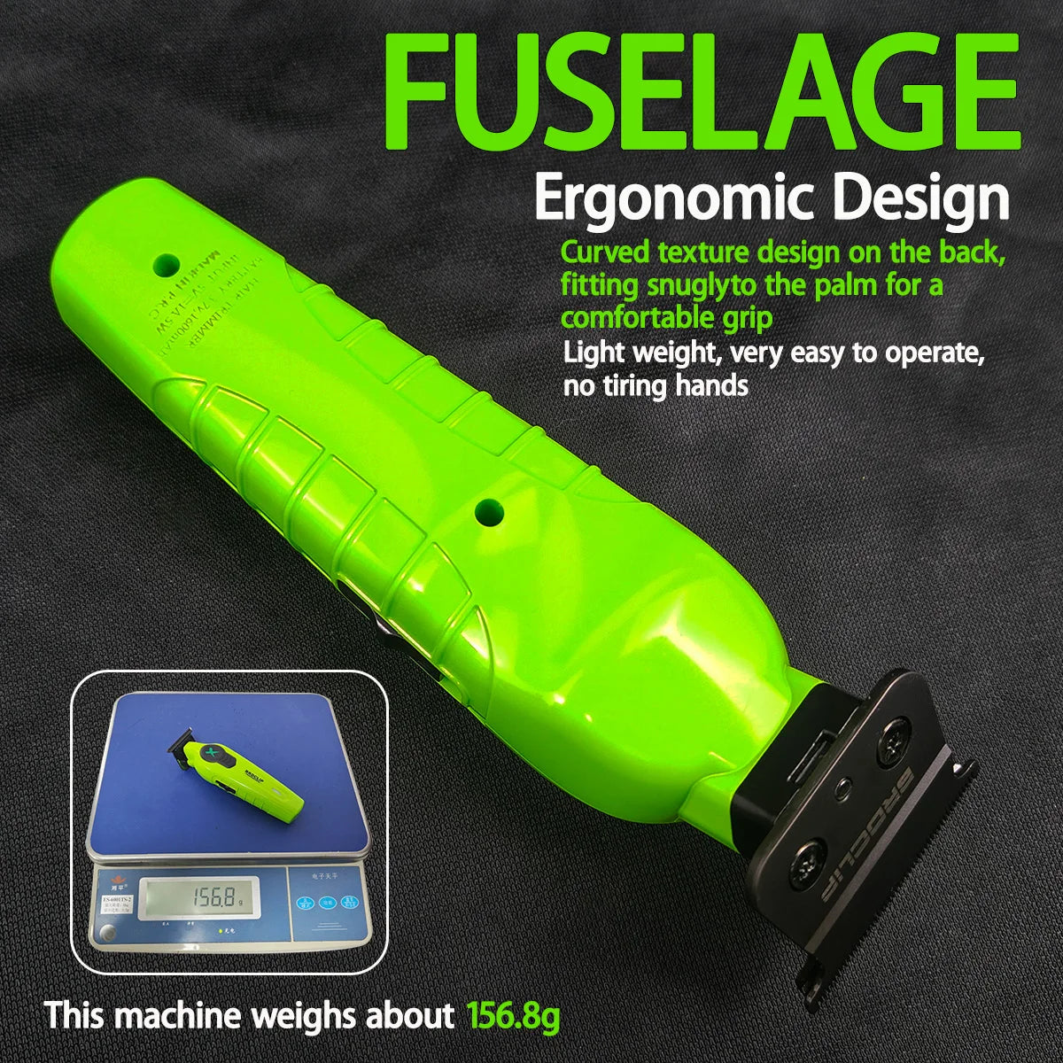 BRDCLIP FA1T Green Hair Trimmer | Barber Clipper