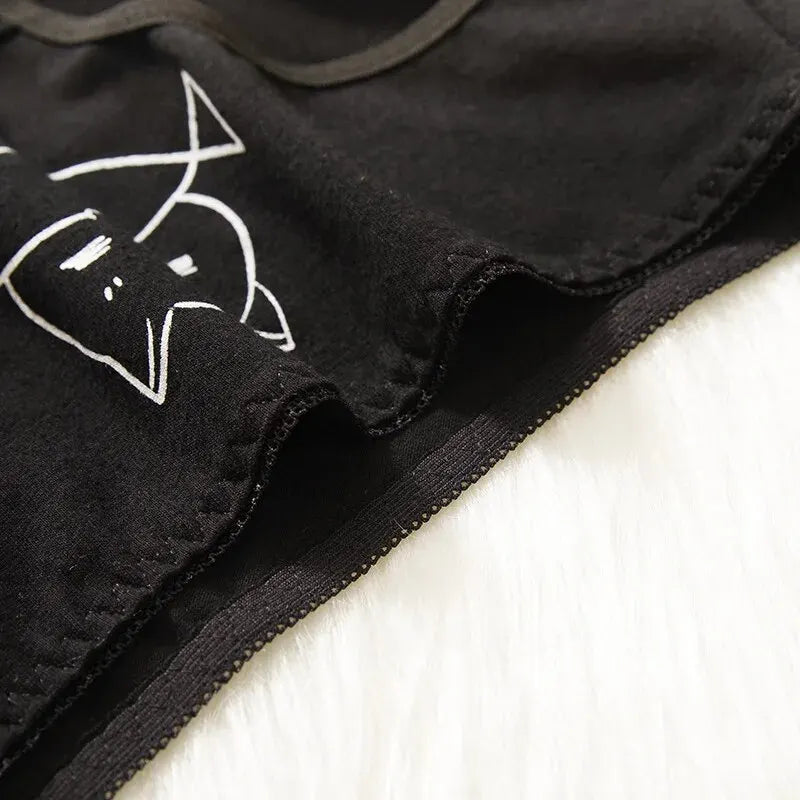 5Pcs/set Cotton Cartoon Cute Panties Girls' Short Underwear For Women Ladies Pantys Female Soft Underpants Sexy Lingerie M-XL