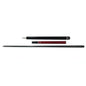 Two pool cues on a white background