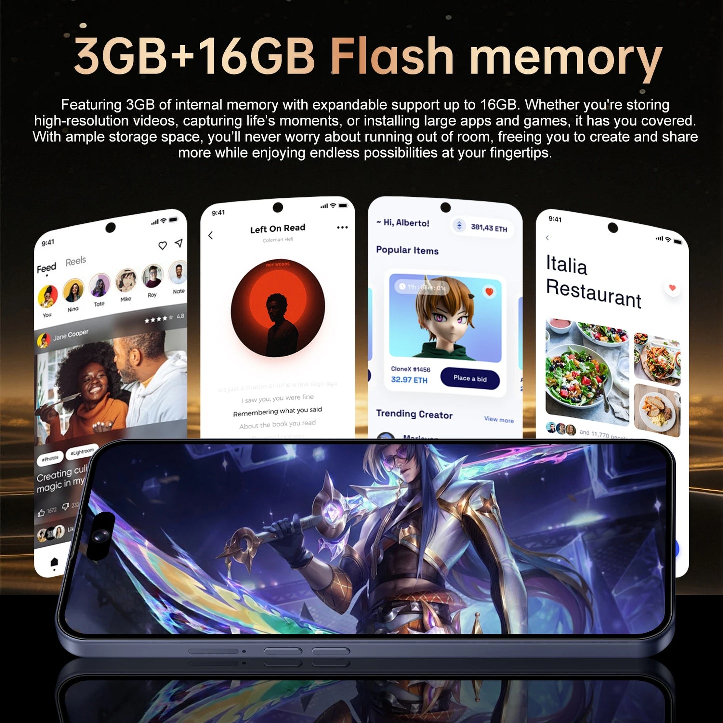 17 Pro Max 6.7" Smartphone 3GB+16GB 5MP+13MP Camera